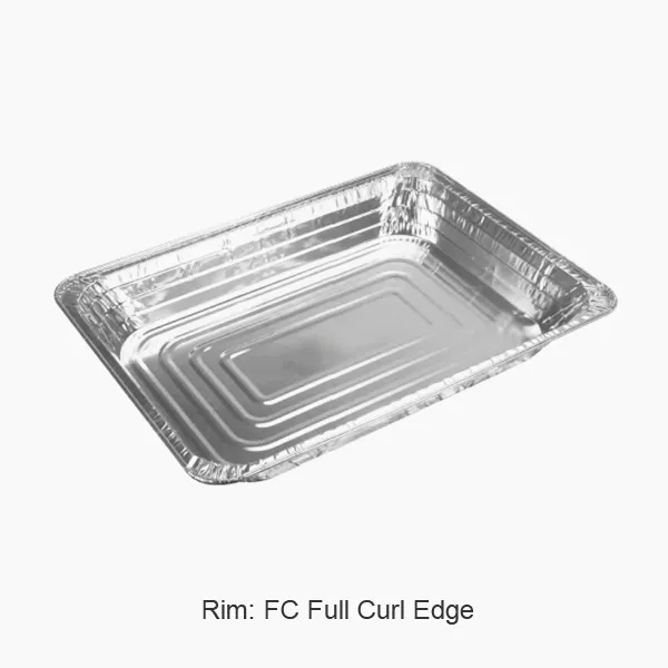 Duże jednorazowe tace z folii aluminiowej